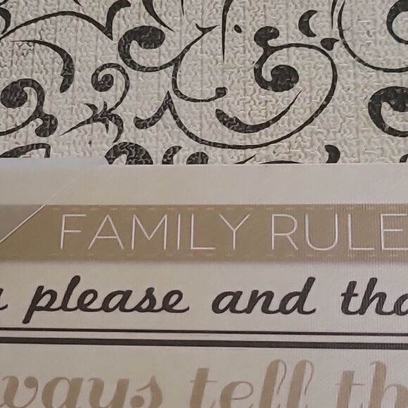 Family Rules Inspirational Wall Art - Picture 2 of 7